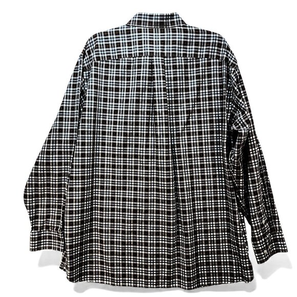 Daniel Cremieux Signature Collection Men Long Sleeve Shirt XL Brown White Plaid - Picture 2 of 10